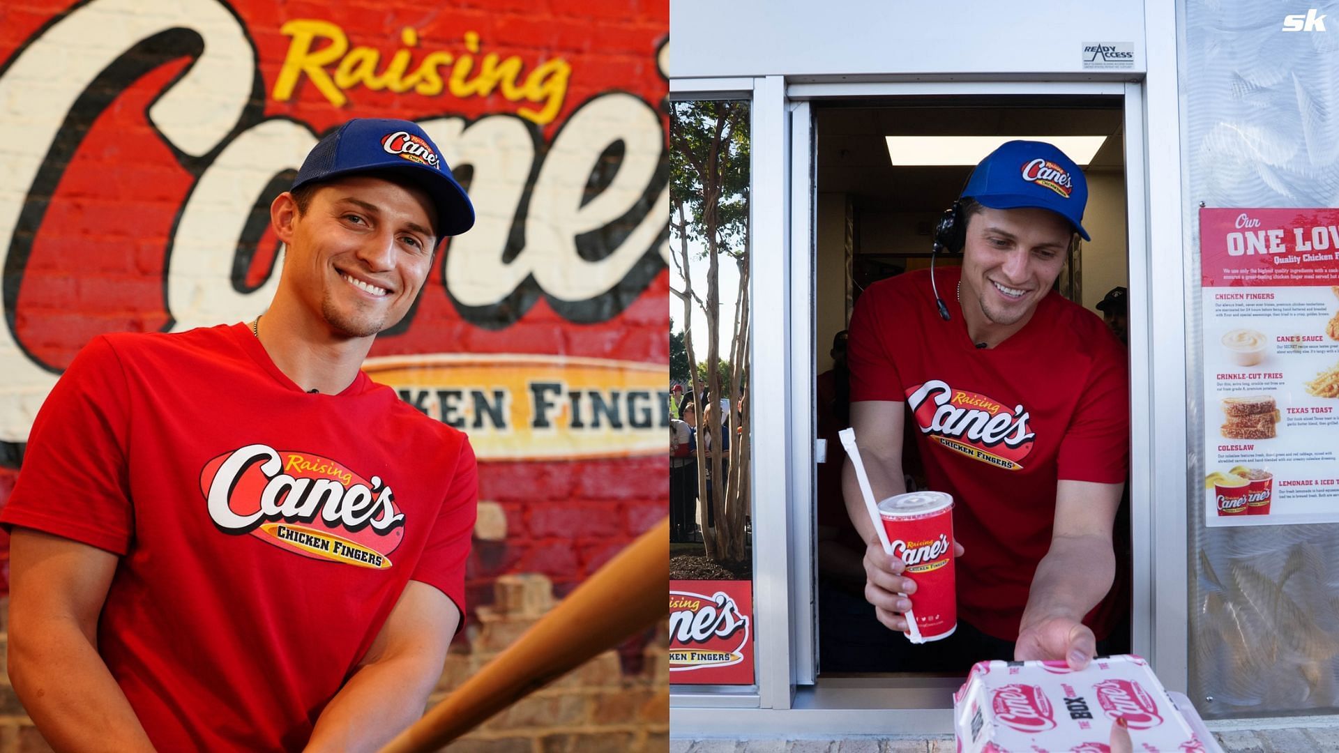 Corey Seager was spotted serving and taking orders at local Cane