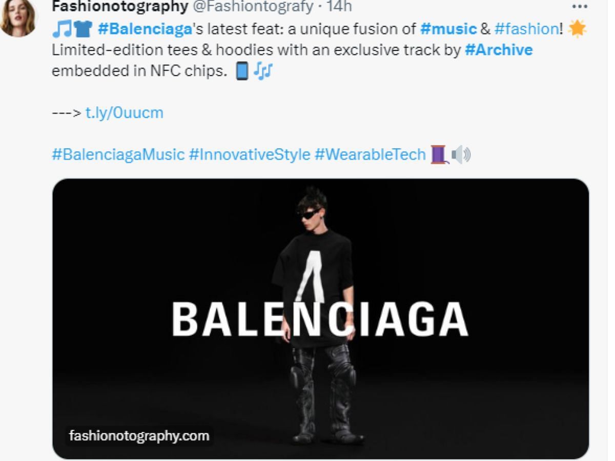 Balenciaga Music x Archive collection (Image via Twitter/@Fashiontografy)