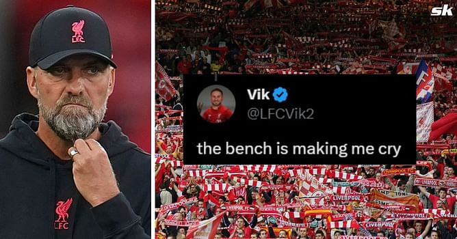 "The bench is making me cry", "When did we get so many injuries" - Fans react as Liverpool name XI to face Brentford in PL fixture