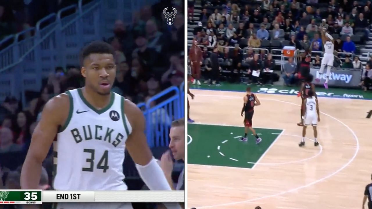 Giannis Antetokounmpo makes ridiculous buzzer-beating 3-pt shot to eclipse 500 made 3s