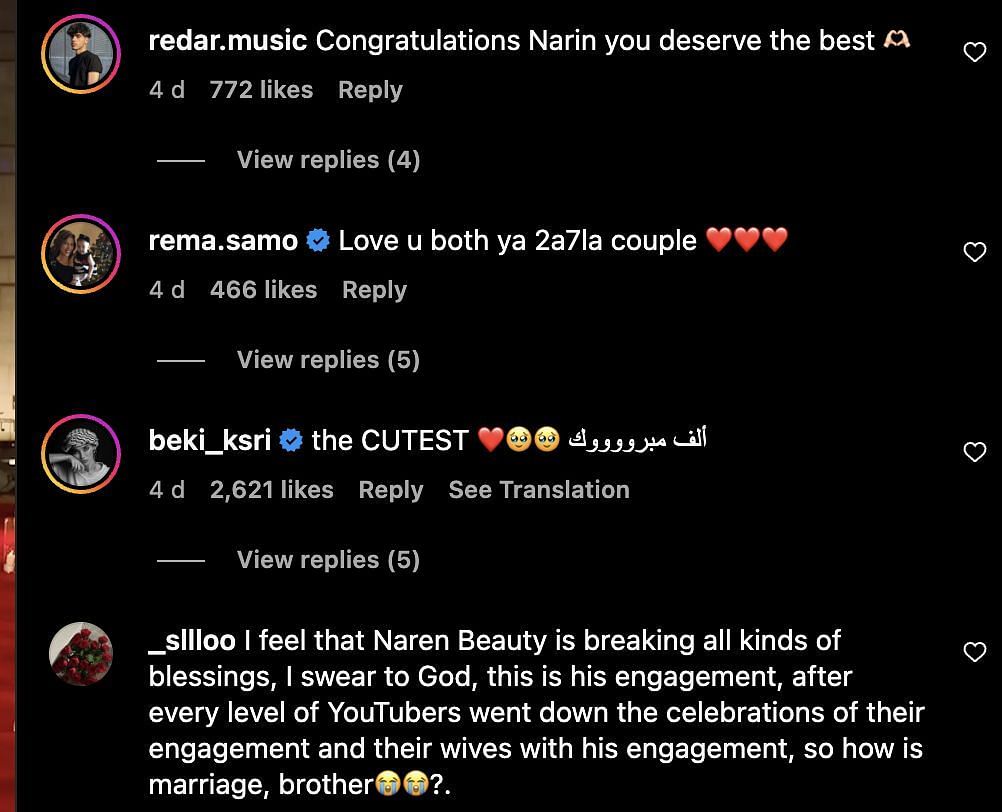 Social media users pour in congratulatory messages as Dubai&#039;s influencer, Narin gets engaged to her long-time boyfriend in front of the Burj Khalifa. (Image via Instagram)