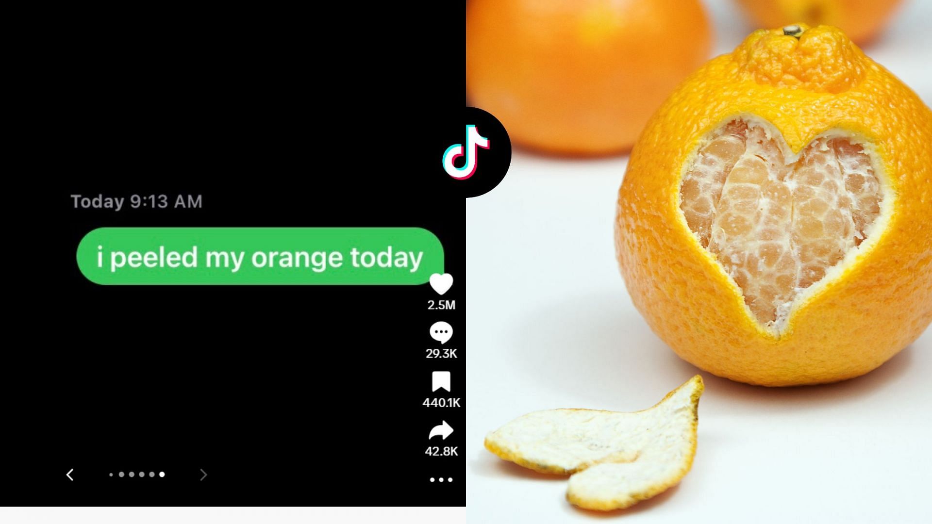 The viral TikTok trend of Orange Peel theory (Image via Sportskeeda)