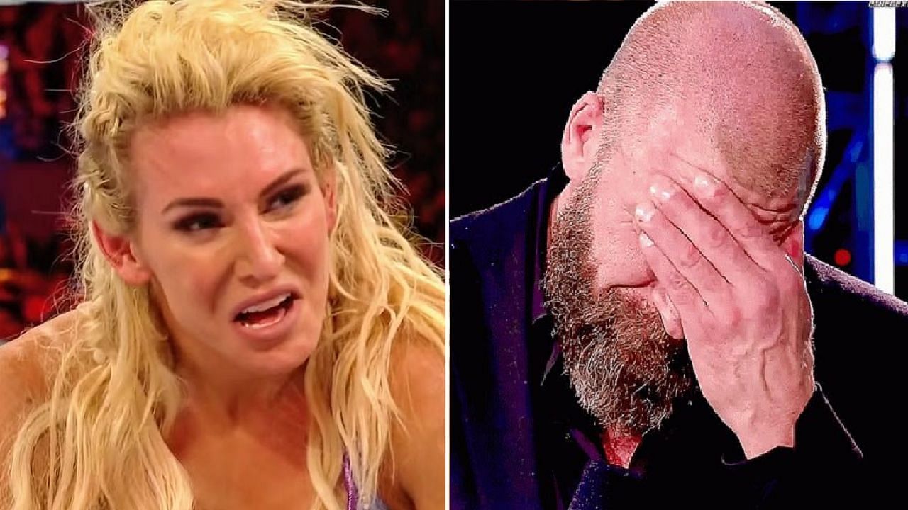 Charlotte Flair (left); Triple H (right)