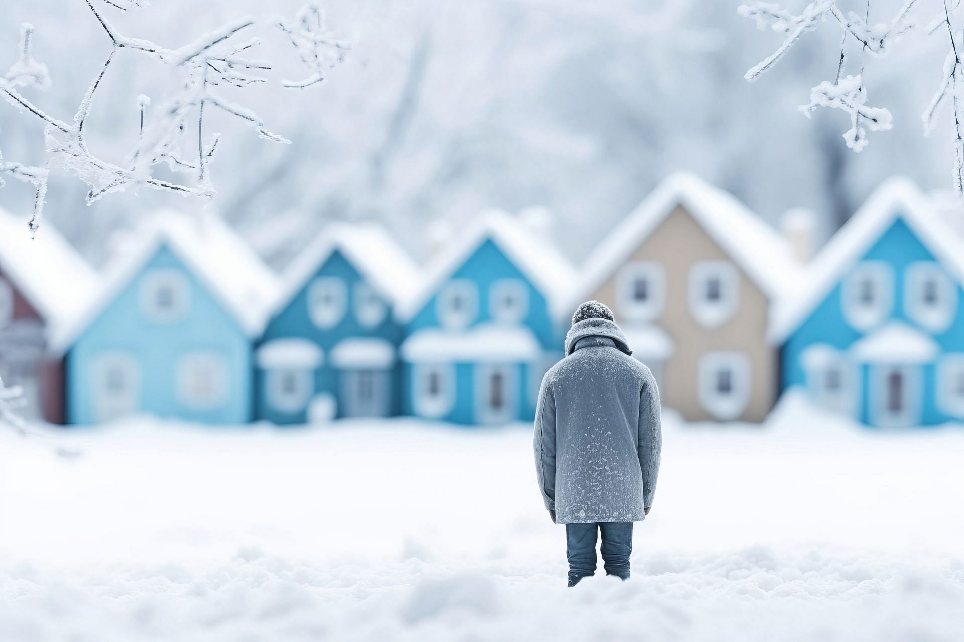 Winter season brings about the coldness and gloominess of winter depression. (Image via Vecteezy/ Olga Gubskaya)
