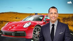 Alex Rodriguez seemingly cruises around in stunning red Porsche worth $184,920 that he once gifted to Jennifer Lopez