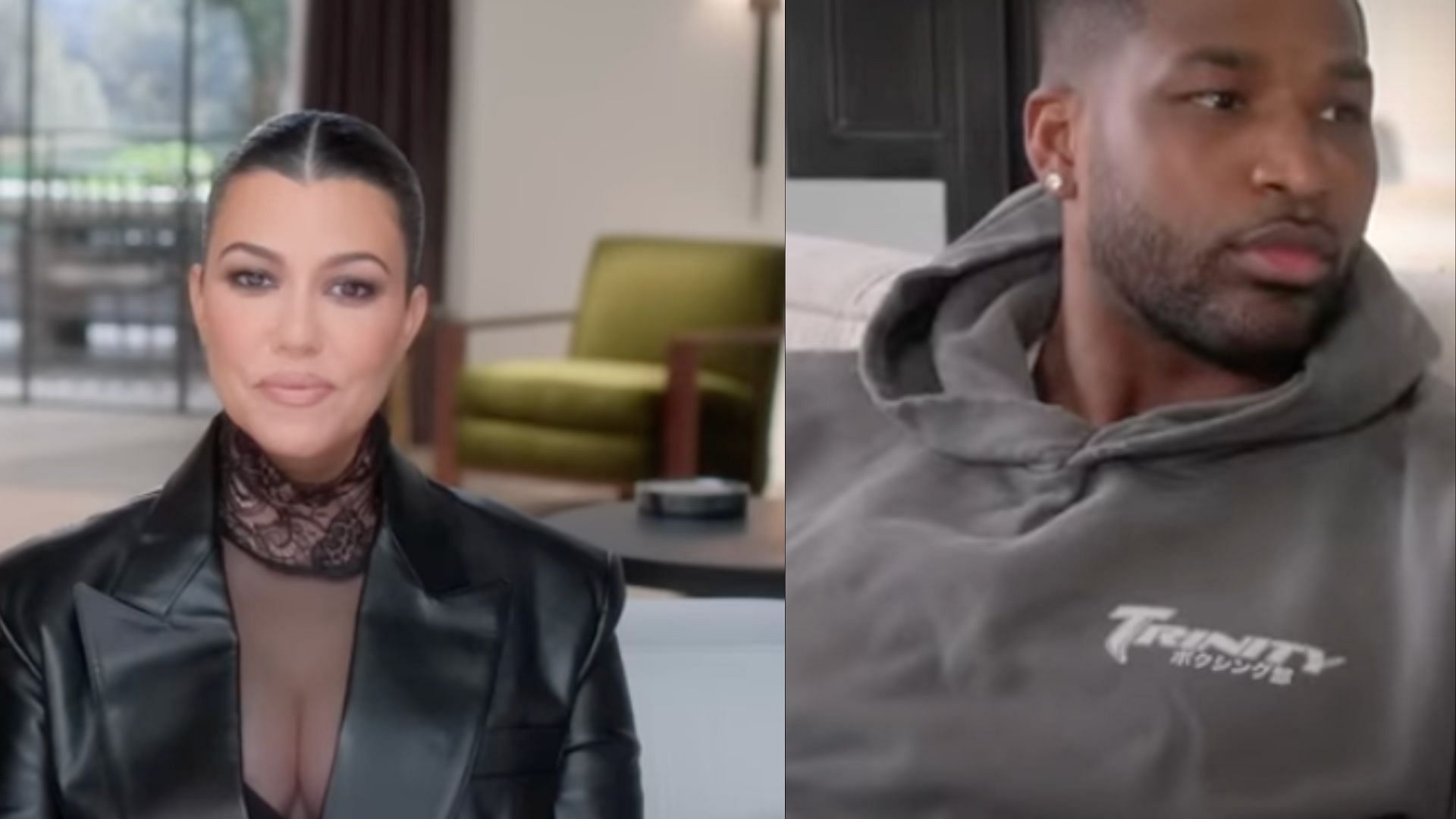 Kourtney Kardashian&rsquo;s conversation with Tristan Thompson (Image via snip from YouTube/@Hulu)