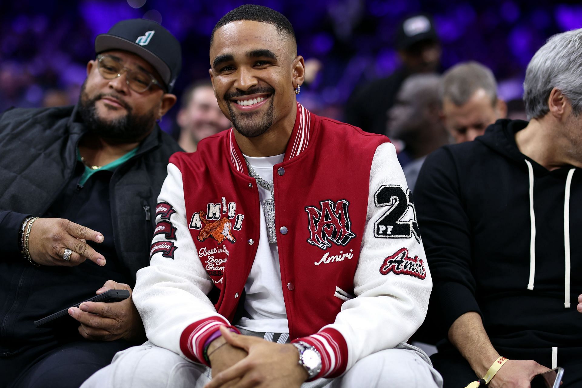 Jalen Hurts at Los Angeles Lakers v Philadelphia 76ers