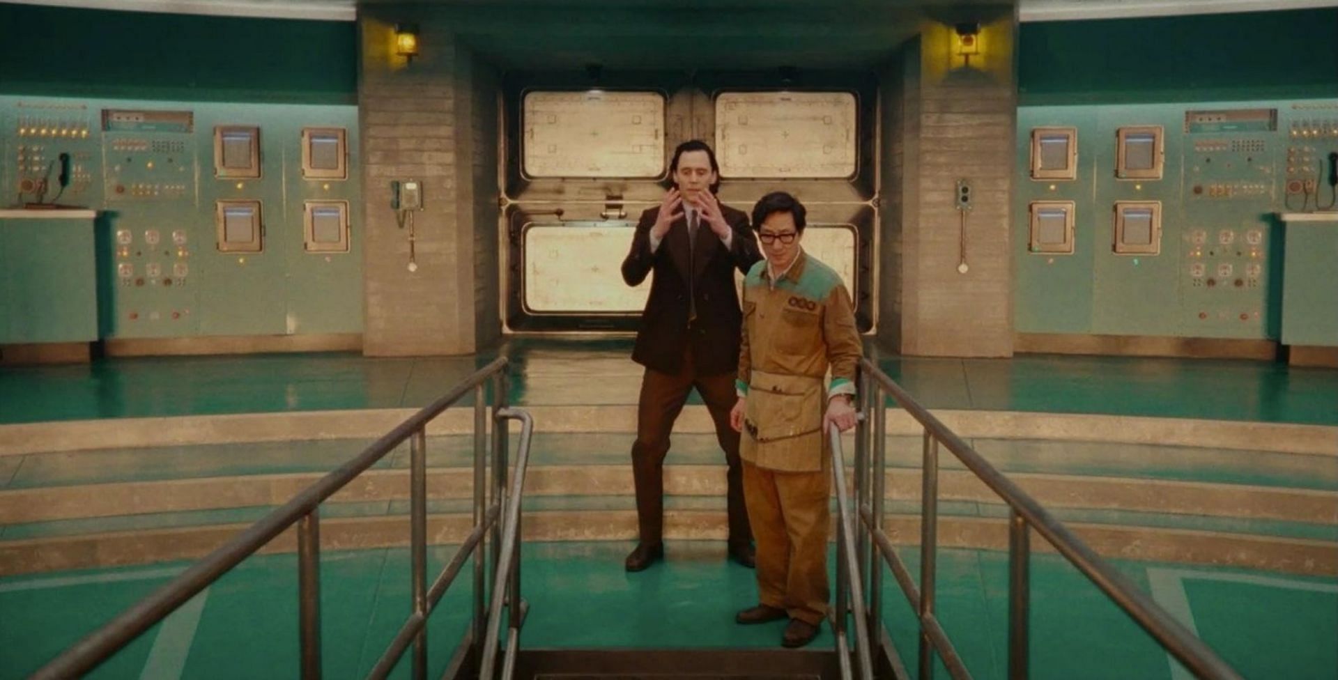 Ke Huy Quan and Tom Hiddleston in a scene from Loki season 2 (Image via IMDb)