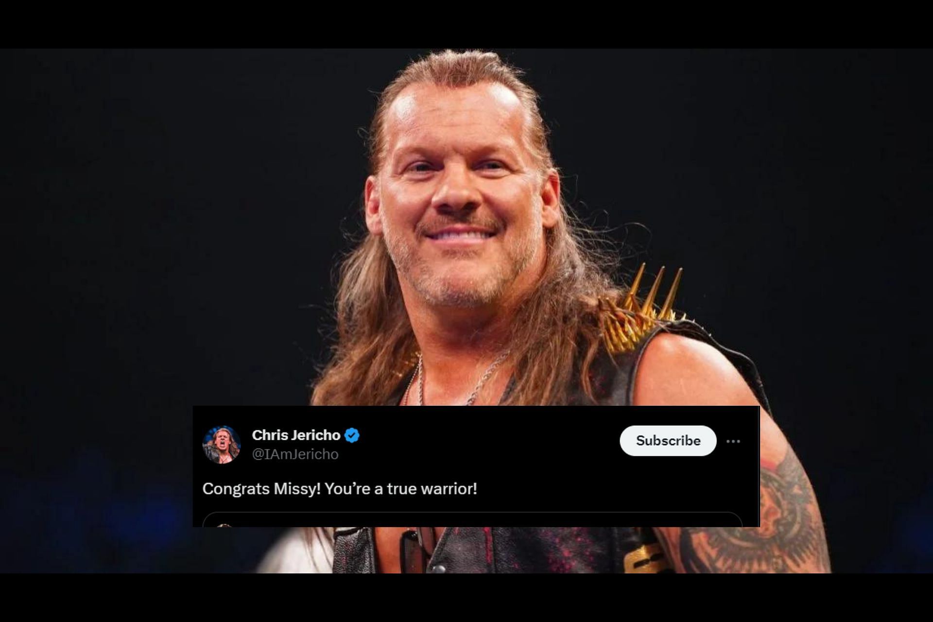 Jericho posted a heartwarming message to cancer survivor