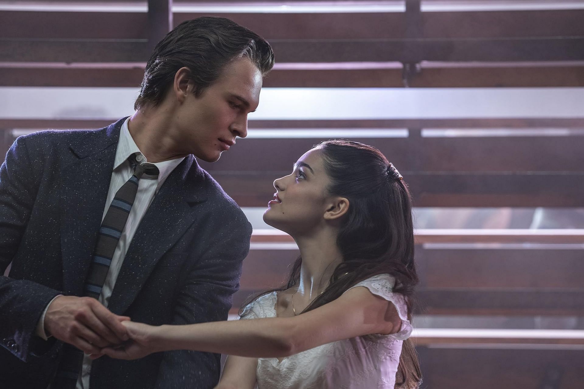 Rachel Zegler and Ansel Elgort in West Side Story (2021) (Image via Twentieth Century Fox Film Corporation)