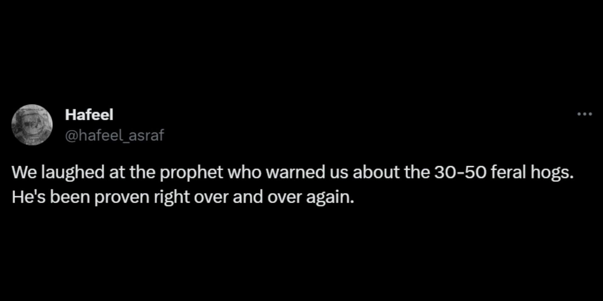 Social media users react to the feral animals&#039; threat of invading the United States. (Image via X/@ABC)