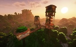 Minecraft player shares incredible jungle-themed tree house