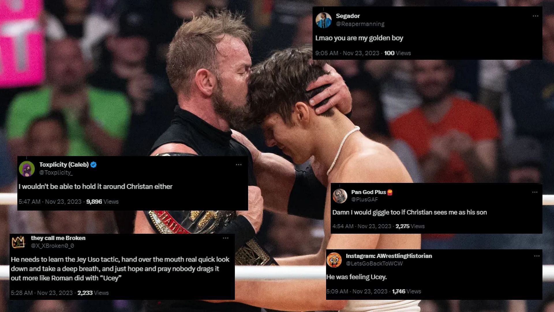 Did Nick Wayne lose his composure during the AEW Dynamite segment?