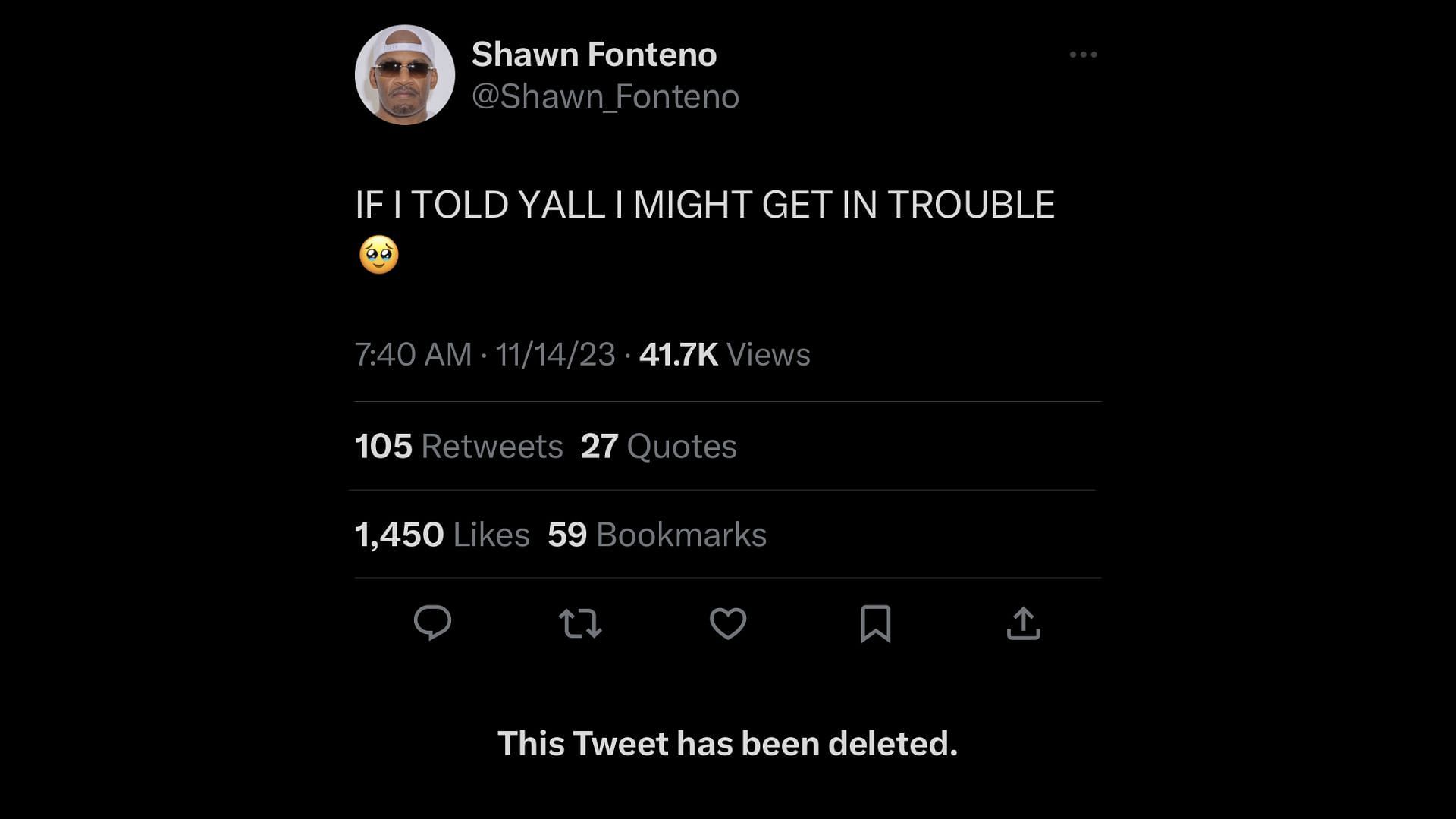 The alleged post that started the rumor (Image via X/@Shawn_Fonteno)