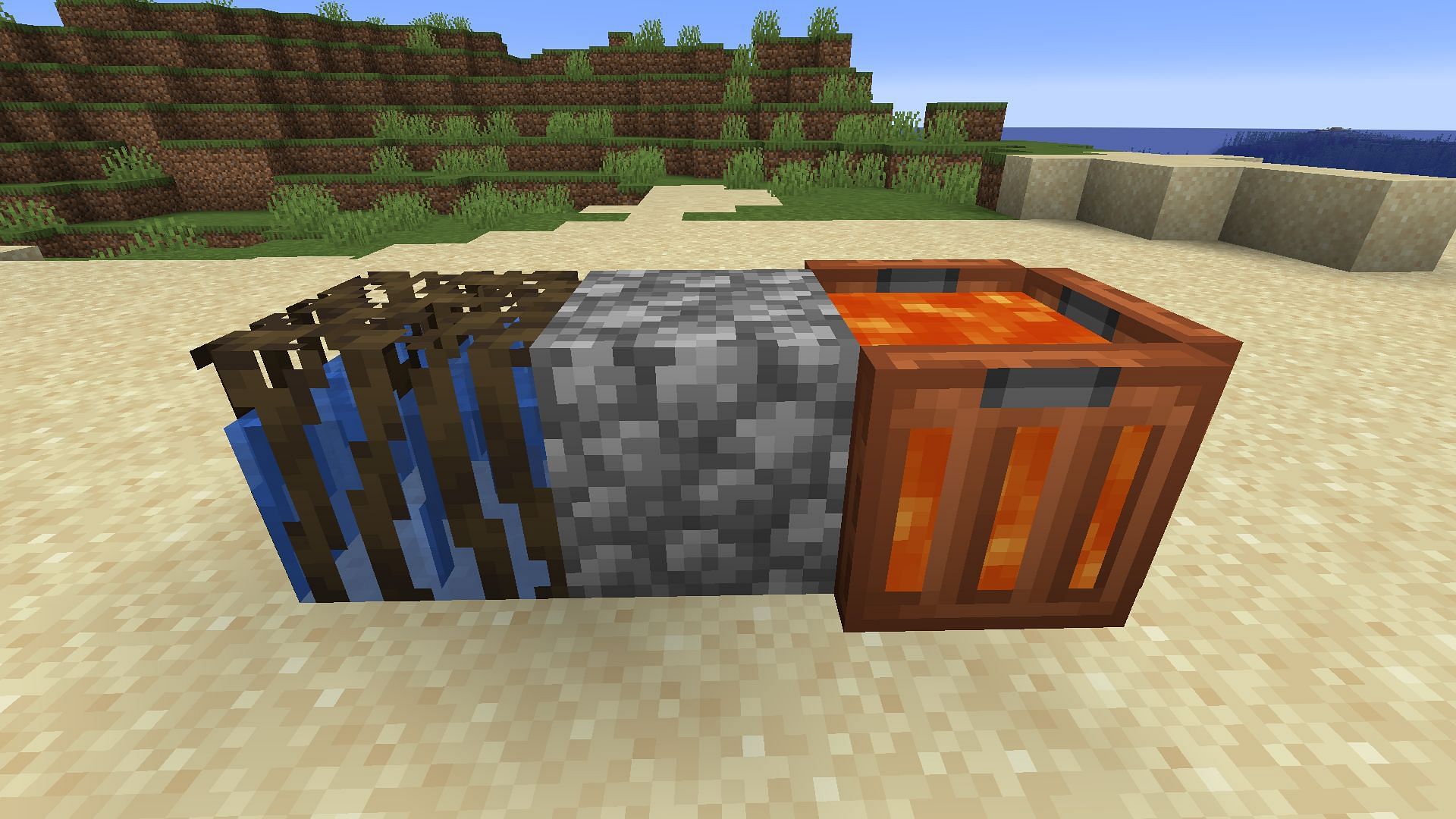 Mangrove roots provide a new way to create a cobblestone generator in Minecraft (Image via Mojang)