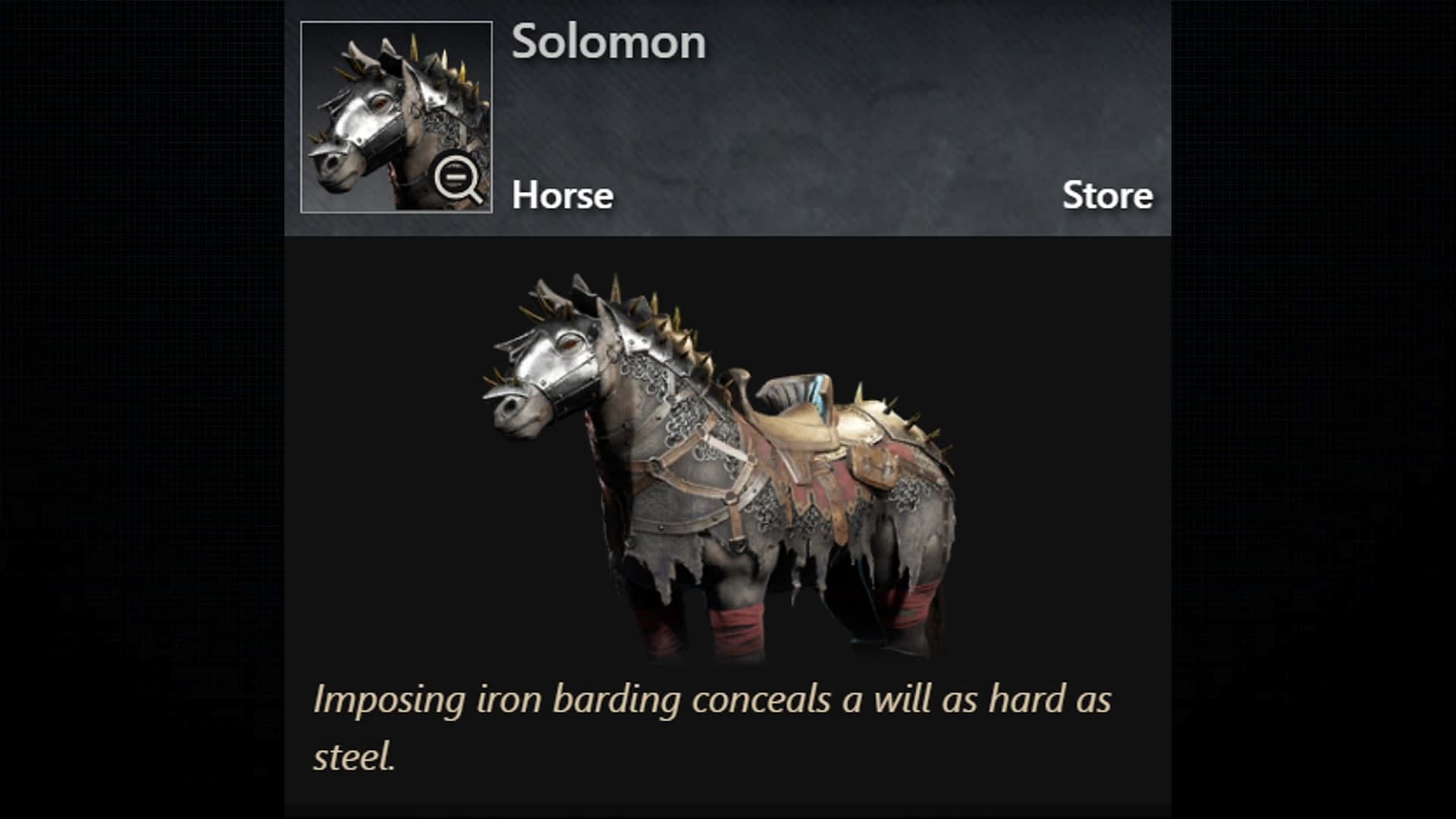 Solomon is a horse mount in New World (Image via Amazon Games)