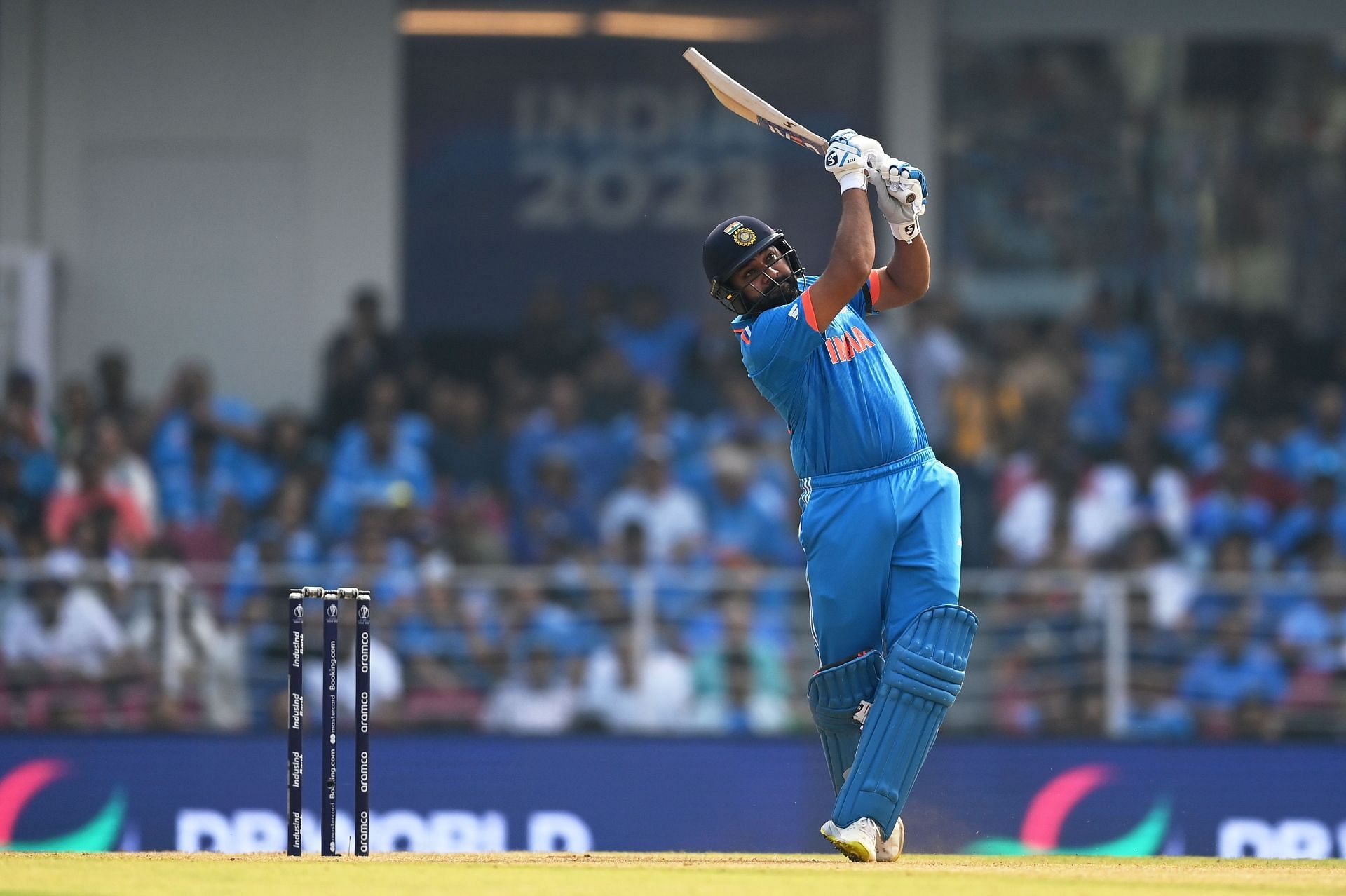 Rohit Sharma during India v England - ICC World Cup 2023 [Getty]