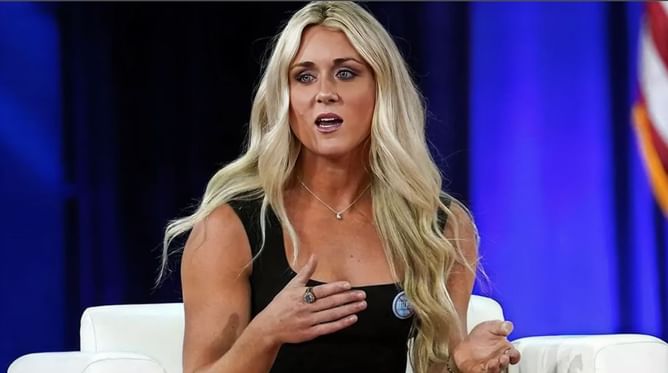 "Lia Thomas made a name for himself on our backs" - Riley Gaines on being accused of benefiting from the transgender swimmer