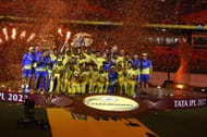 CSK celebrate: IPL 2023: Final - Chennai Super Kings v Gujarat Titans