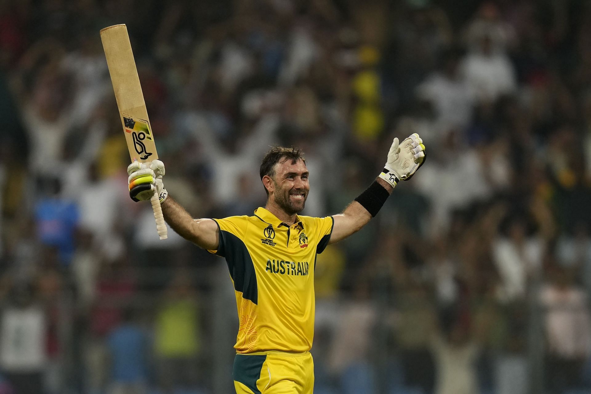Glenn Maxwell with a bright smile after his heroics vs Afghanistan [Getty Images]