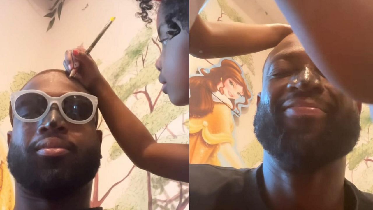 Dwyane Wade shares a father-daughter moment with Kaavia James on his Instagram story