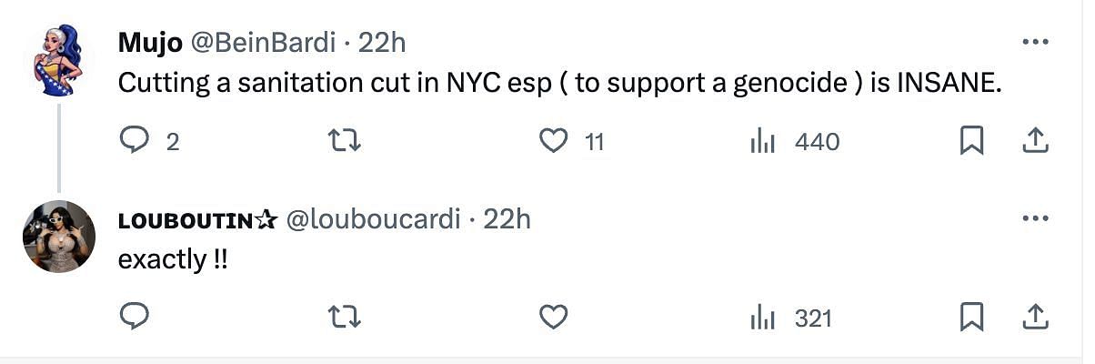 Social media users applauded the rapper for speaking up against the recent New York budget cuts announcement. (Image via Twitter)