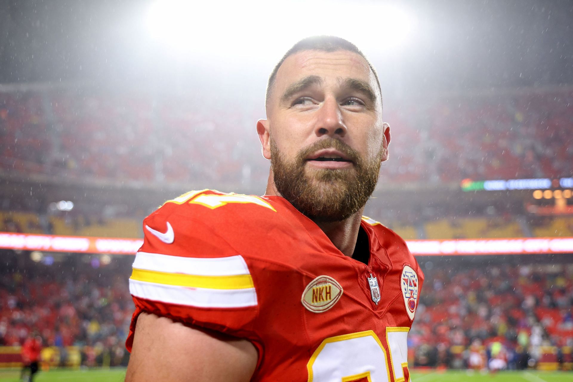 Travis Kelce at Philadelphia Eagles v Kansas City Chiefs