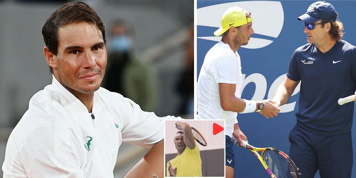 Rafael Nadal was recently captured training with Carlos Moya 