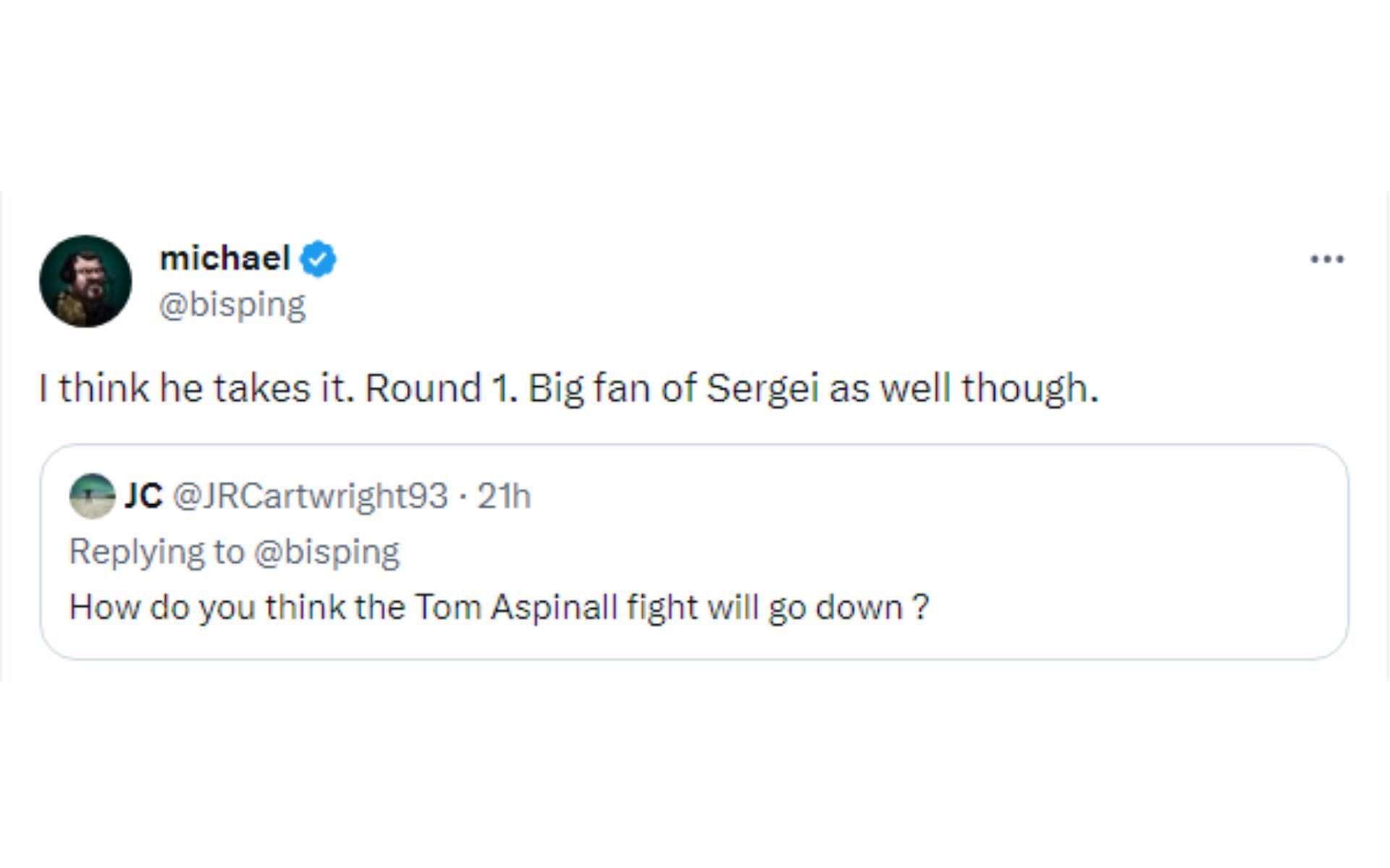 Michael Bisping&#039;s response regarding interim heavyweight title fight