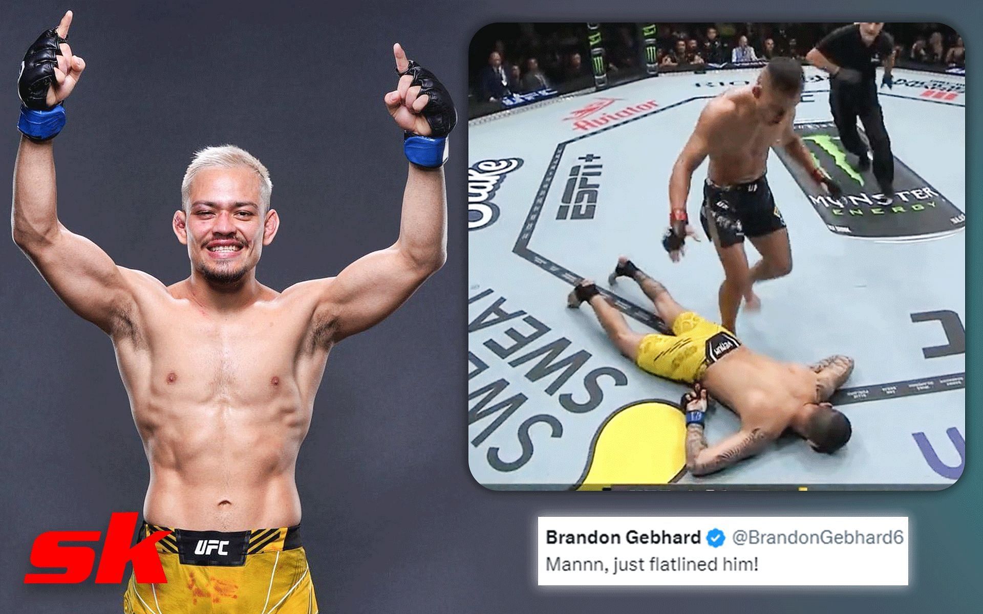 Elves Brener emerges victorious at UFC Sao Paulo [Image credits: @mma_orbit on Twitter and @ElvesBrener on Instagram]