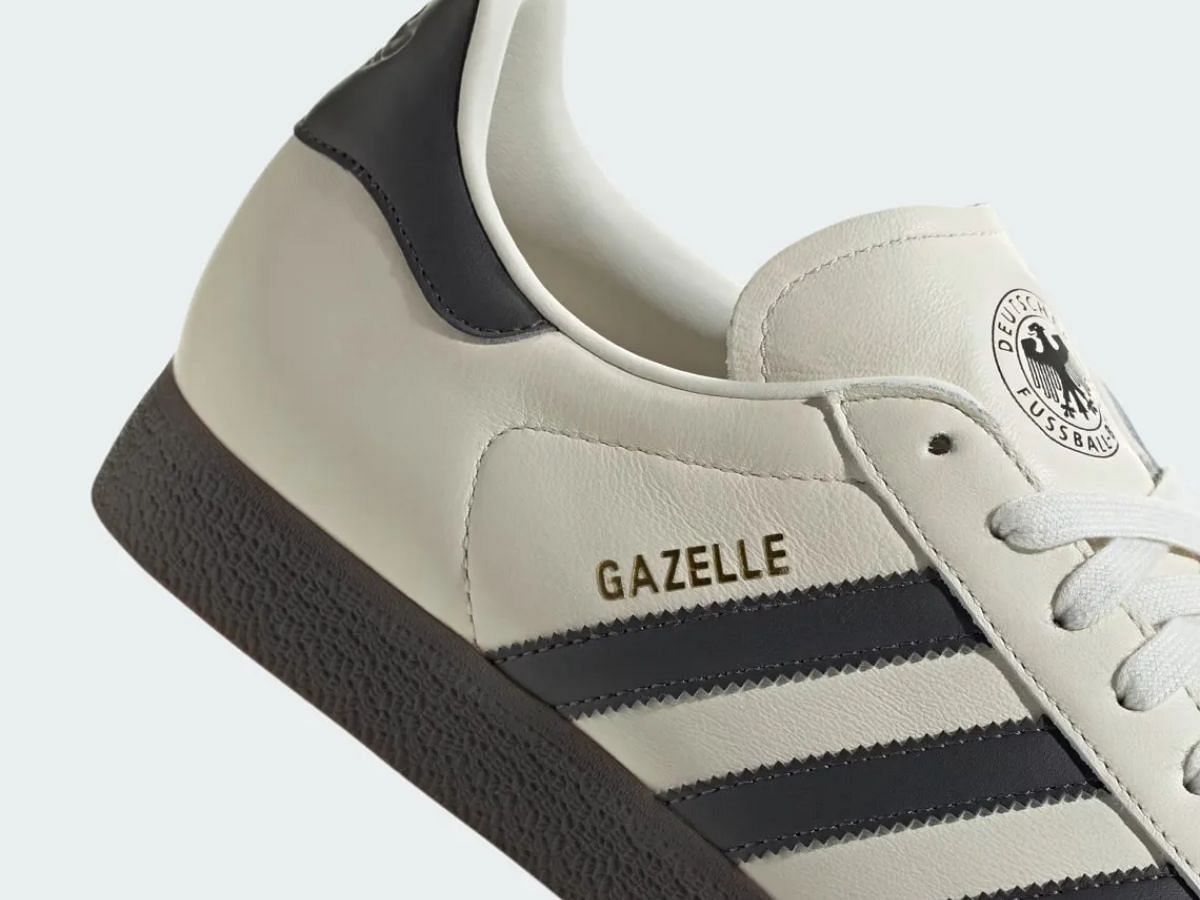 Adidas Gazelle &ldquo;Germany&rdquo; close look (Image via Sneaker News)