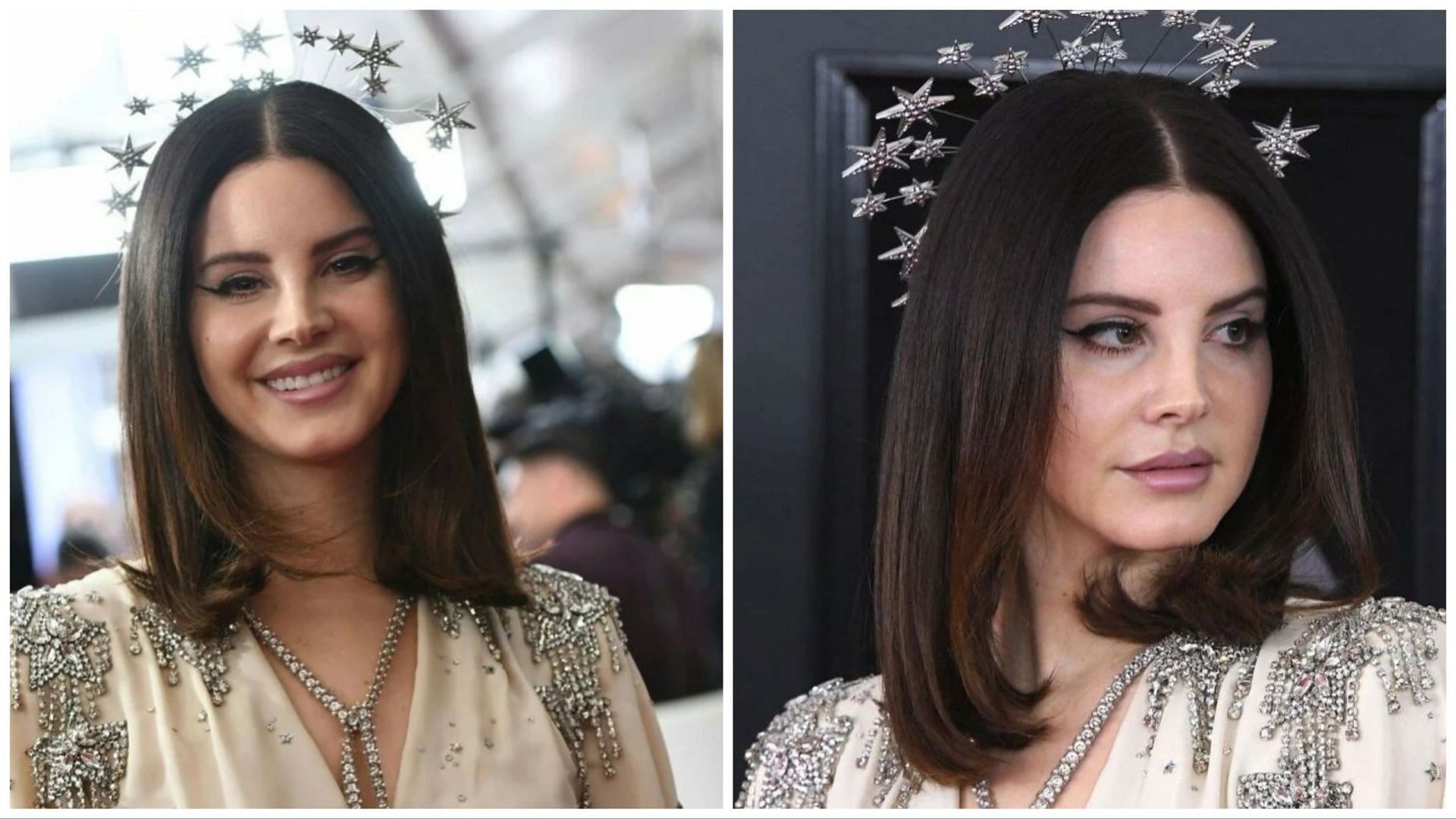 Two portraits of Lana Del Rey (Images via official Instagram @lanadelreybr)