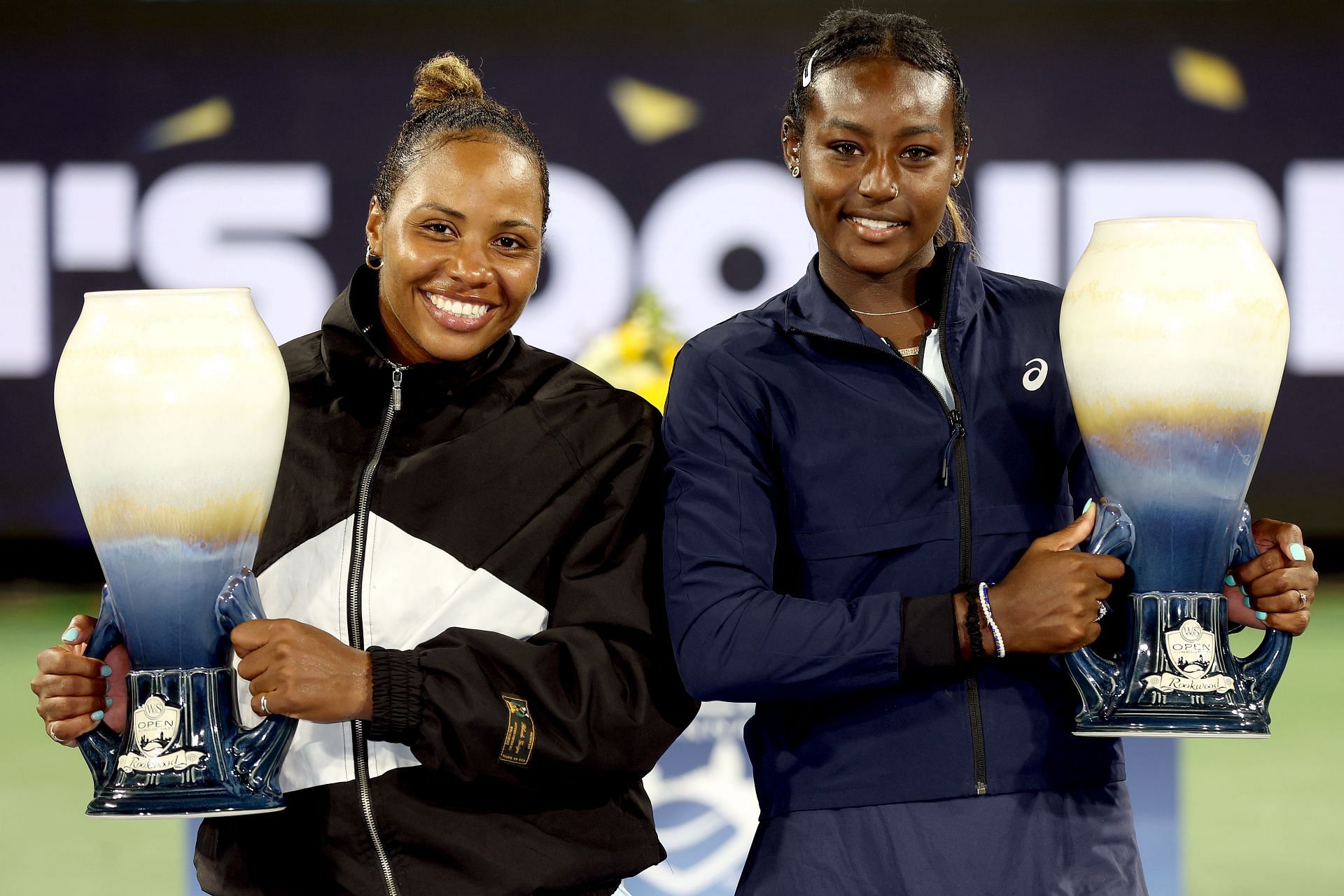 Alycia Parks (right) and Taylor Townsend (left)