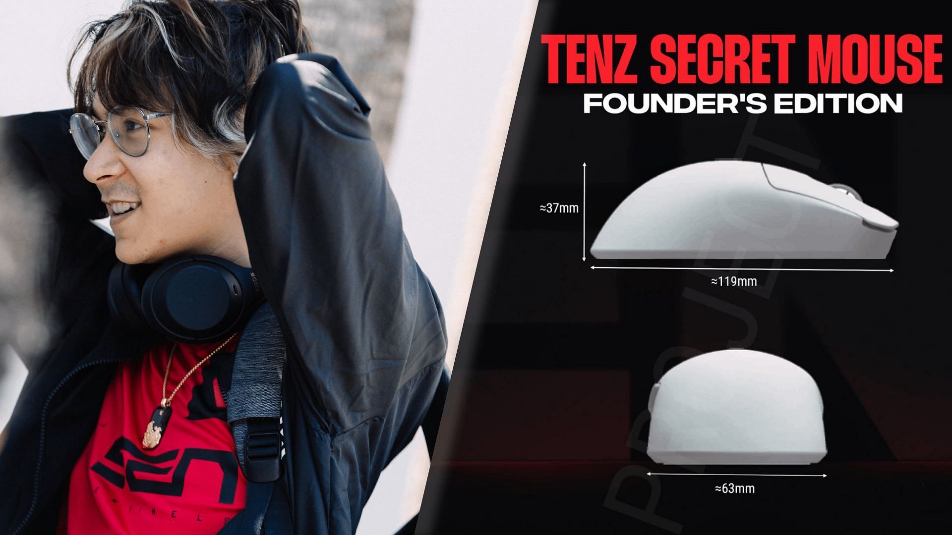 Valorant pro TenZ released early prototype of his Secret mouse (Image via Sportskeeda)