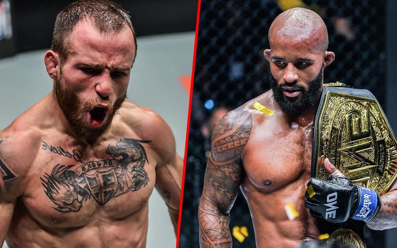 Jarred Brooks (L) and Demetrious Johnson (R) | Photo by ONE Championship