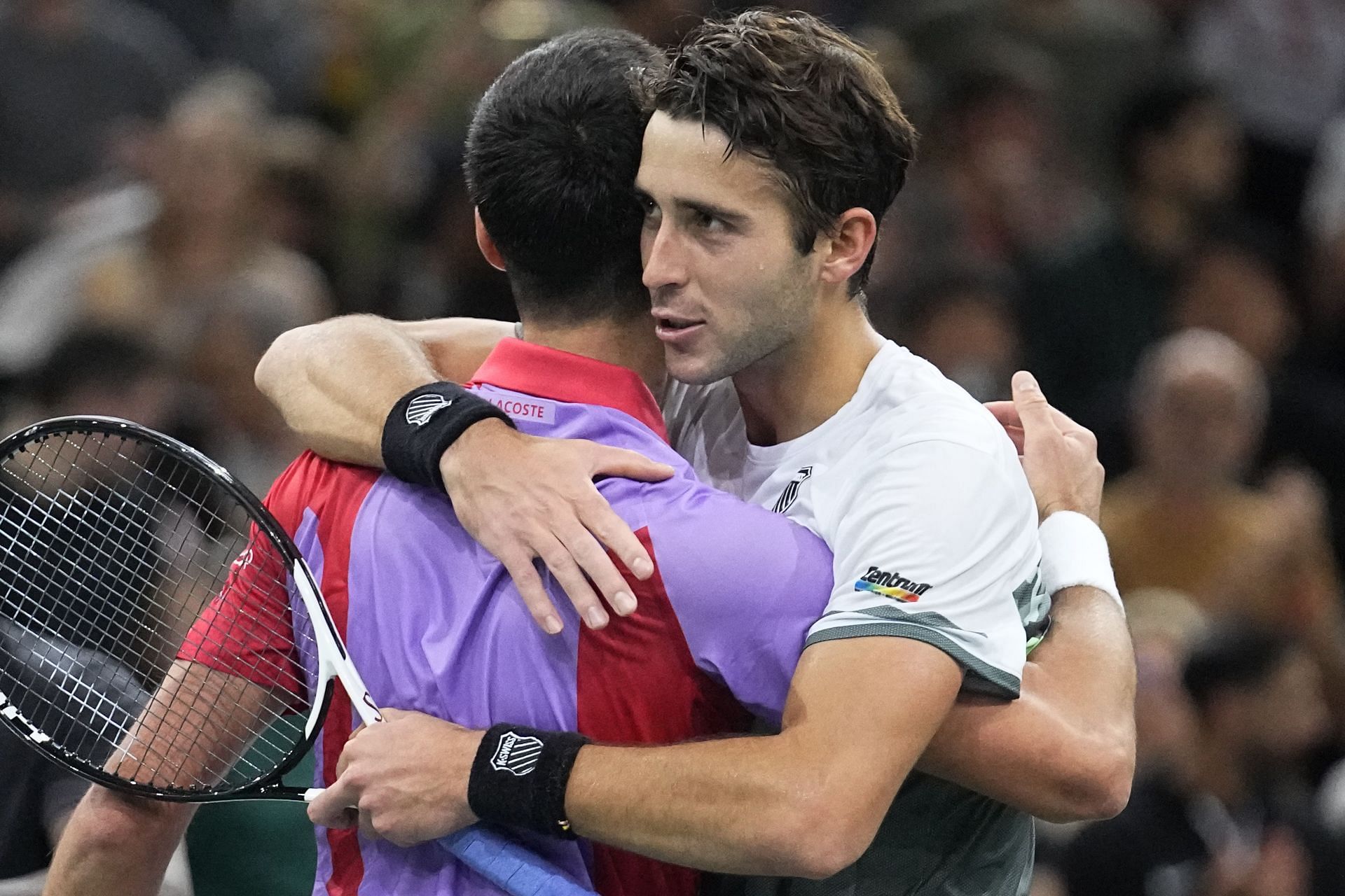 France Tennis Paris Masters Novak Djokovic and Etcheverry