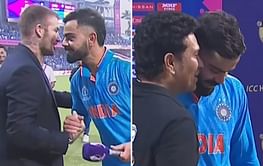[Watch] Sachin Tendulkar and David Beckham congratulate Virat Kohli after his 50th ODI century during IND vs NZ semi-final