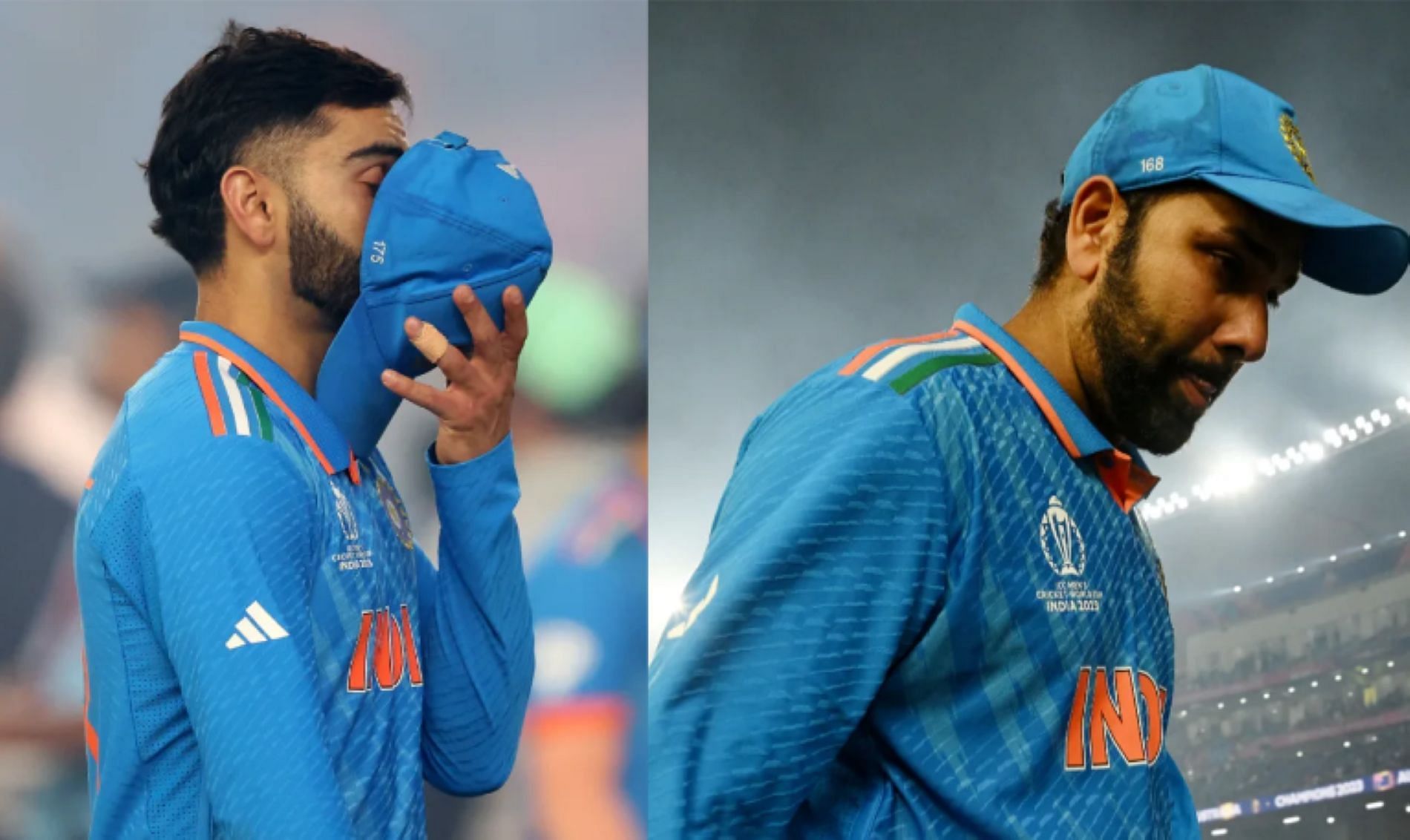 Rohit and Virat walk off disconsolate after India