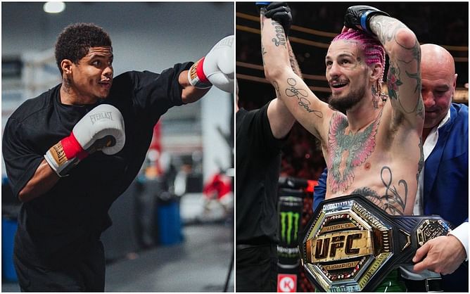 Shakur Stevenson ready to fight one-handed against Sean O'Malley in a boxing ring