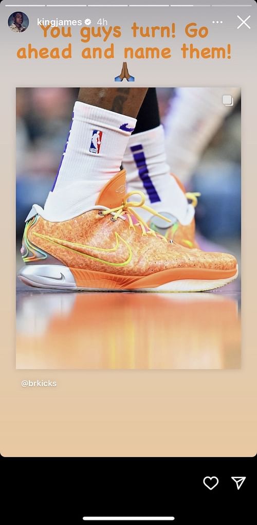 LeBron James' Instagram story.