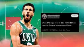 "Wasn’t he supposed to be the next Black Mamba?" - NBA fans mock Jayson Tatum for embracing his Chinese nickname 'Cute Rabbit'