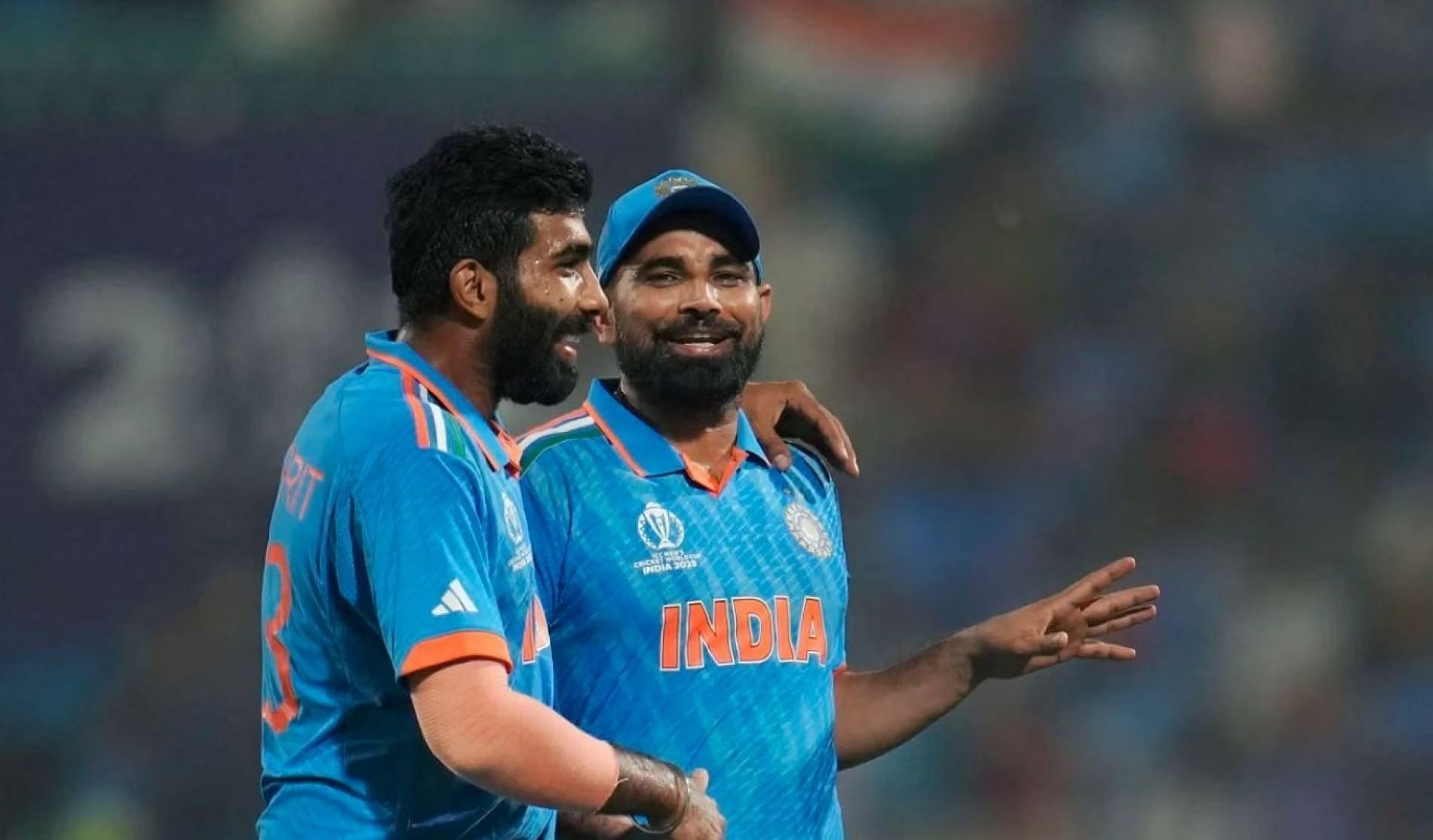 Mohammed Shami (right) and Jasprit Bumrah are India