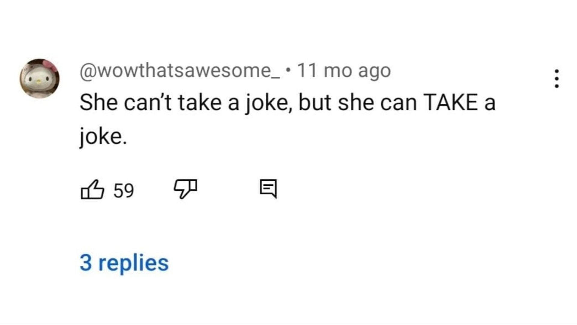 A netizen makes fun of Amy Schumer. (Image via YouTube/wowthatsawesome_)