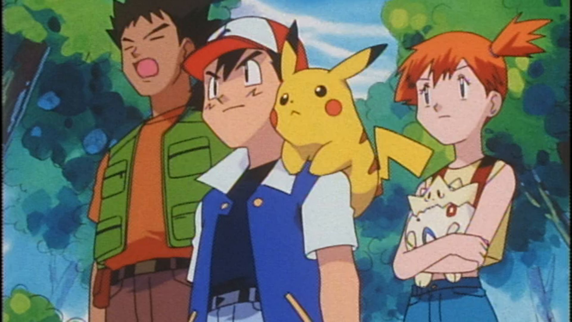 Brock, Ash, Pikachu, and Misty (Image via The Pokemon Company)