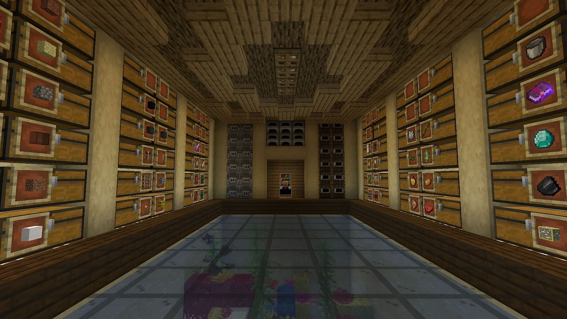 Storage space is a must in a Minecraft base (Image via Nivep6208/Reddit)