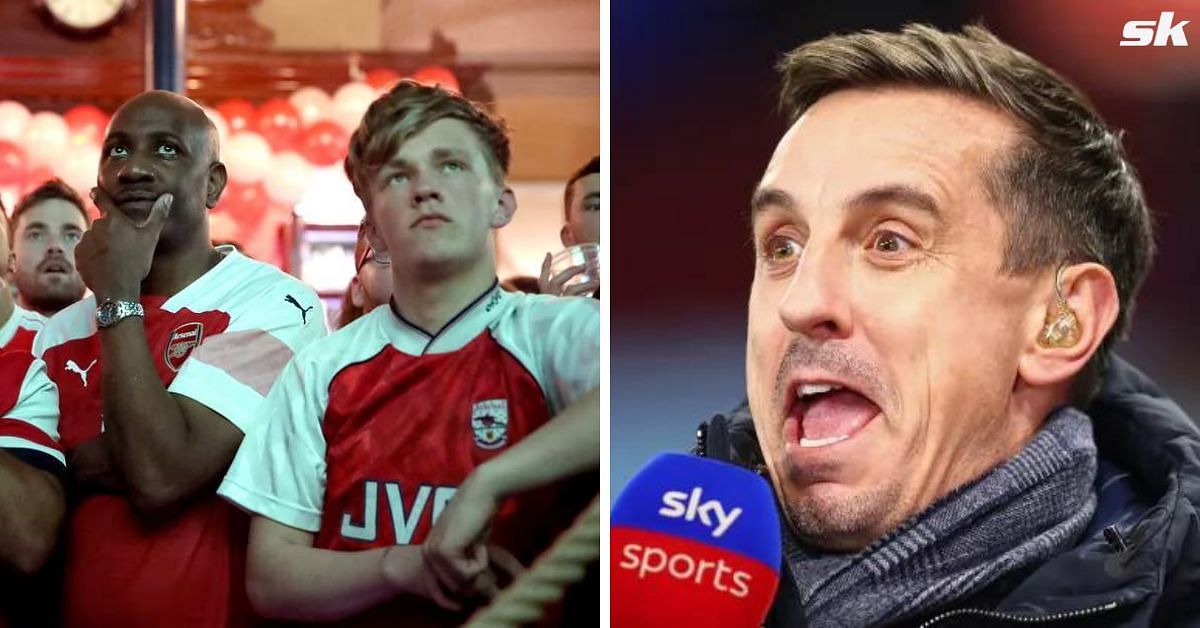 Gary Neville pokes fun at Arsenal fan on X