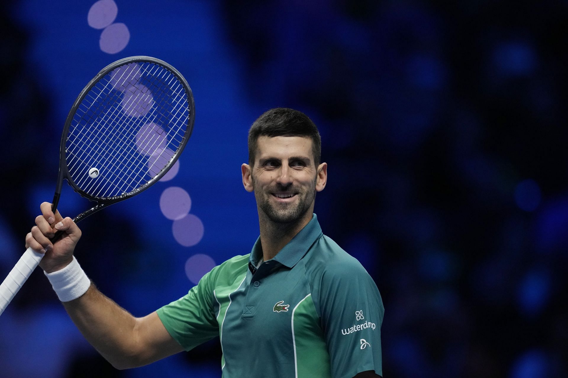 Novak Djokovic pictured at the 2023 ATP Finals