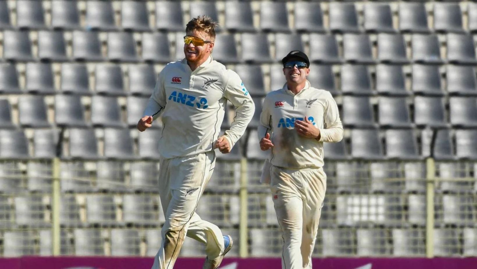 Glenn Phillips celebrating a wicket on Tuesday.