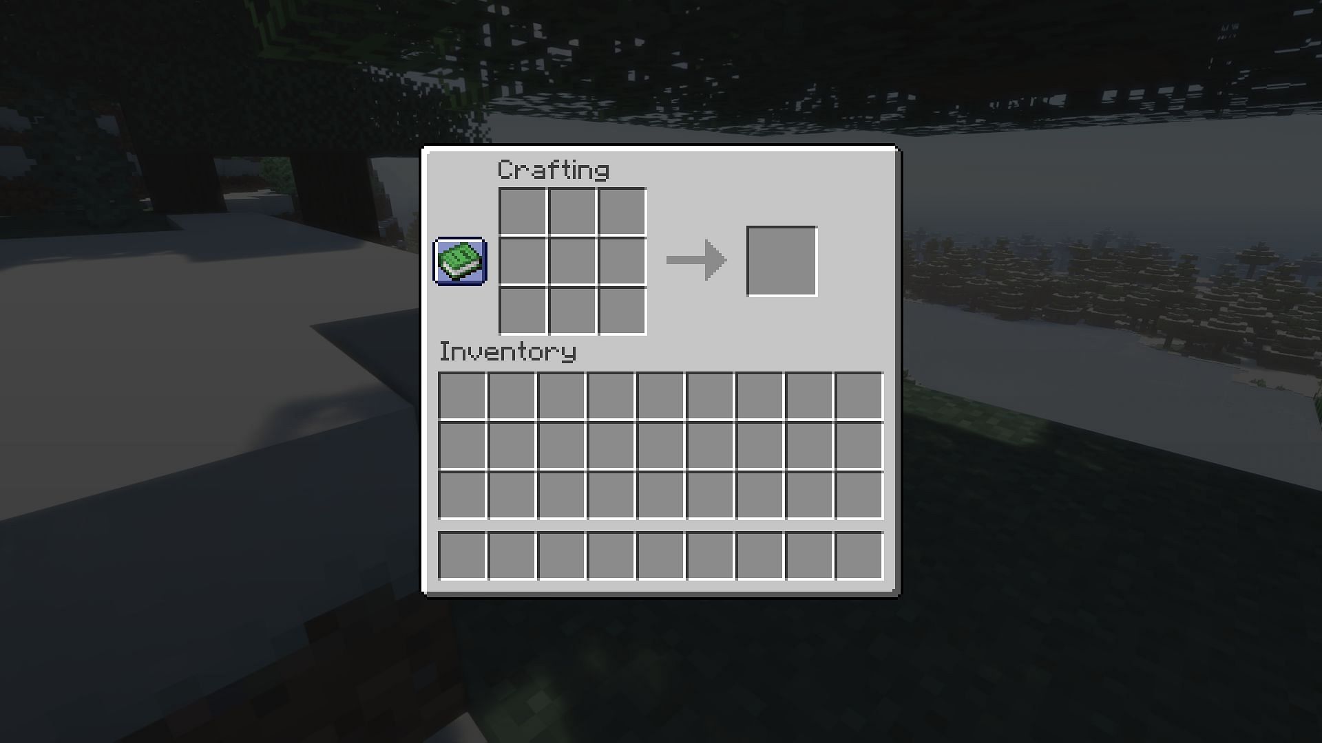 Recipe book on crafting table (Image via Mojang)