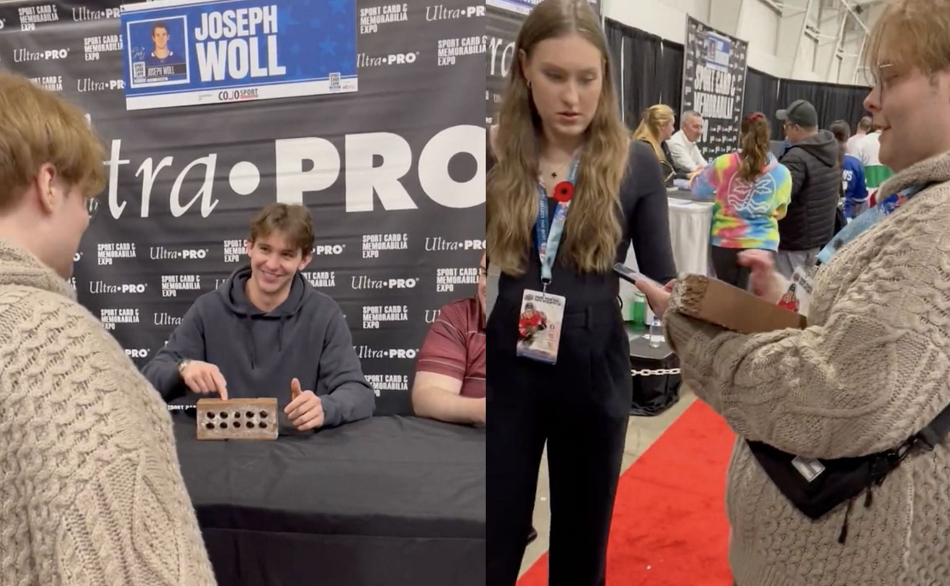 VIDEO: Maple Leafs goalie Joseph Woll left in splits after fan asks him on the most unexpected of places